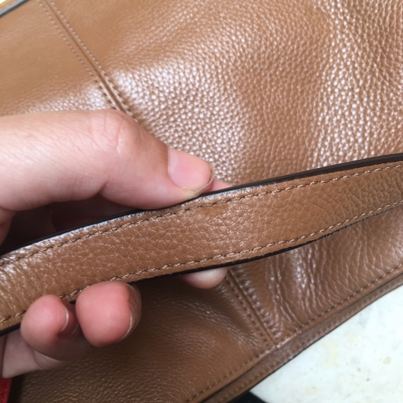 Coach tote bag smooth park leather carryall British tan handbag purse - Picture 9 of 9